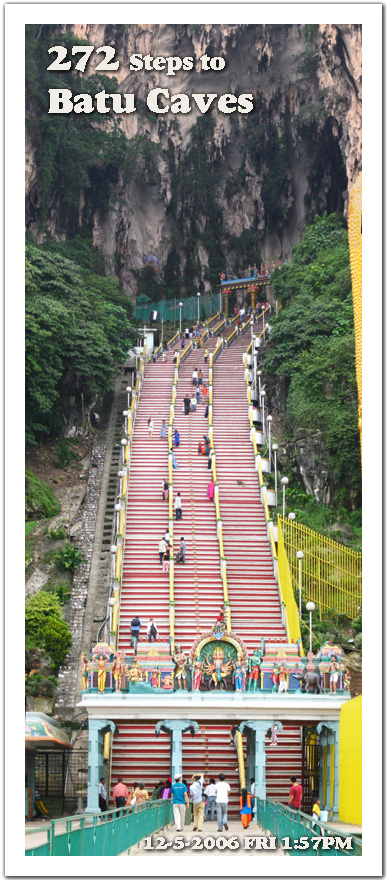272 Steps to Batu Caves Hill