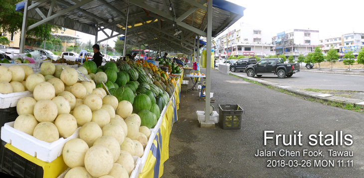 Fruit stalls Jalan Chen Fook, Tawau