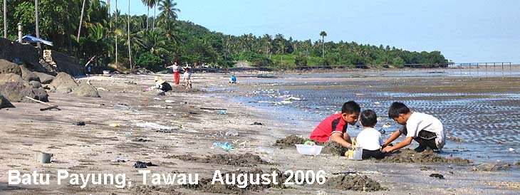 Serious plastic / garbage population at Batu Payung Beach, Tawau