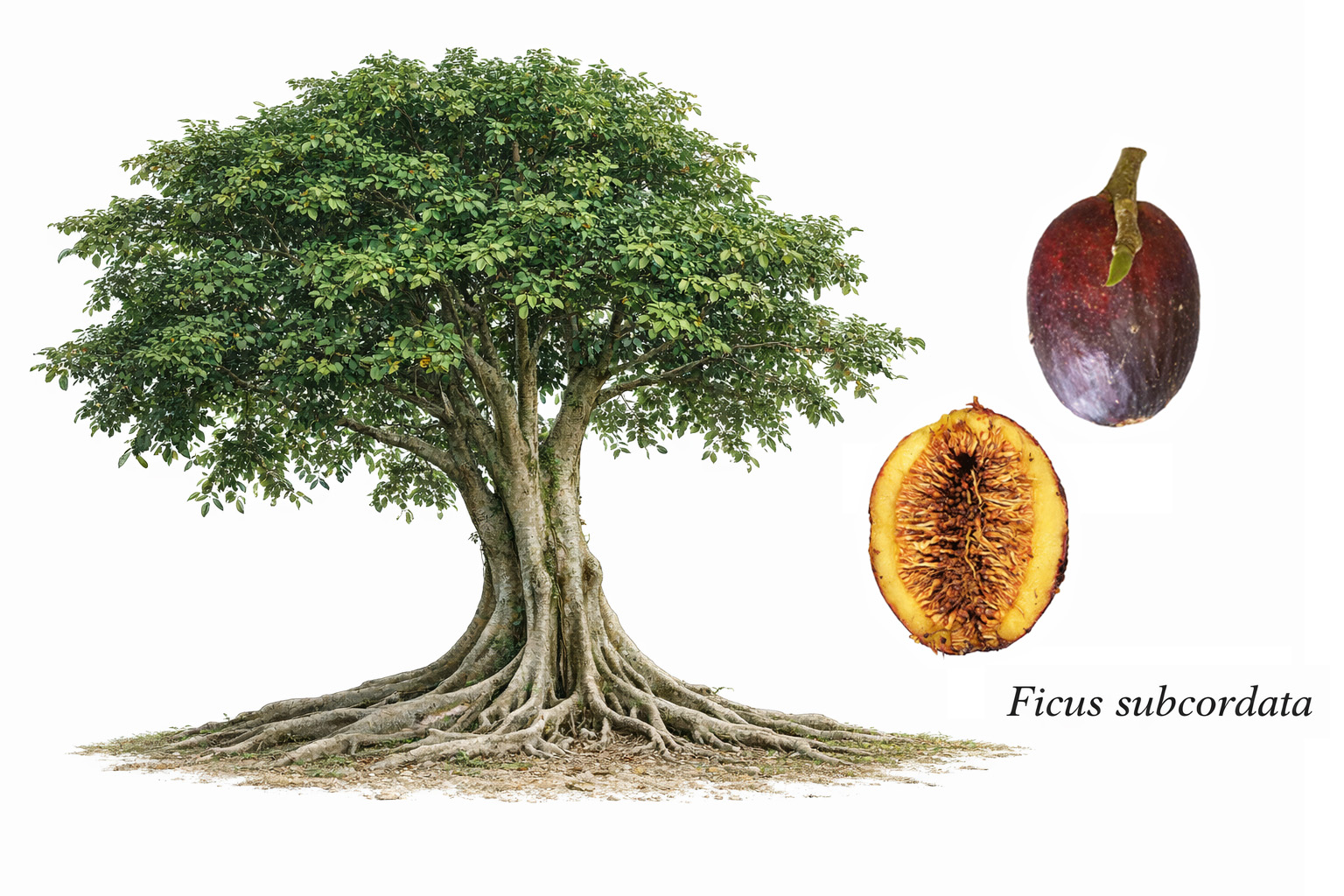 Ficus subcordata - Strangler with One Trunk