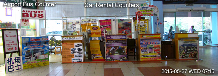 Car Rental Counters and Airport Bus Counter