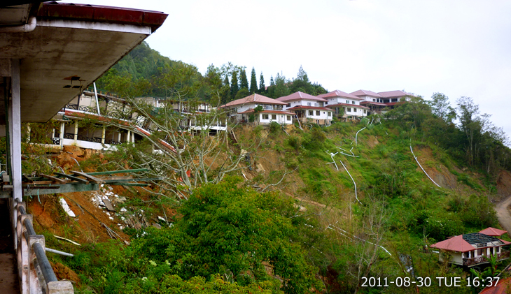 Landslide at Zen Garden Resort 2011