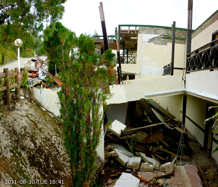 Landslide at Zen Garden Resort  2011
