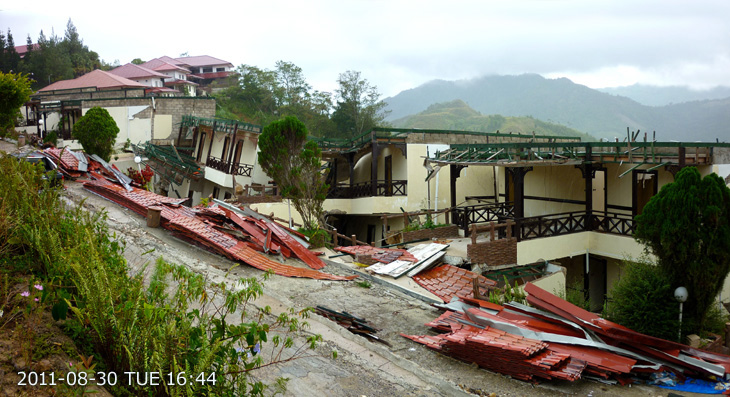 Landslide at Zen Garden Resort 2011