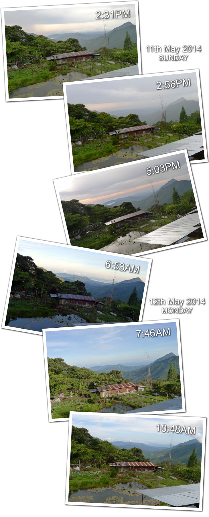 The changing weather in Mount Kinabalu Holiday Home