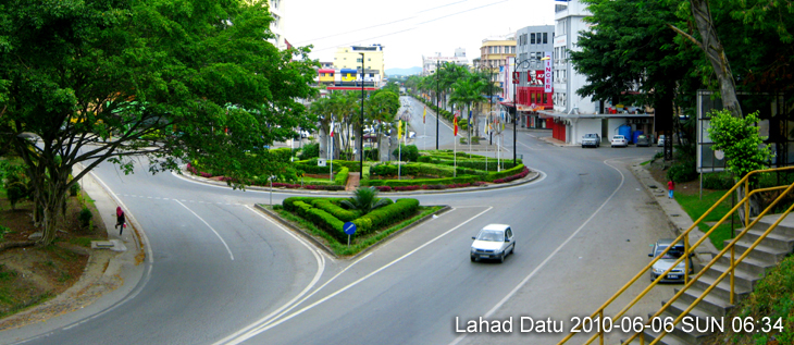 Round about in Lahad Datu Town Center in 2010