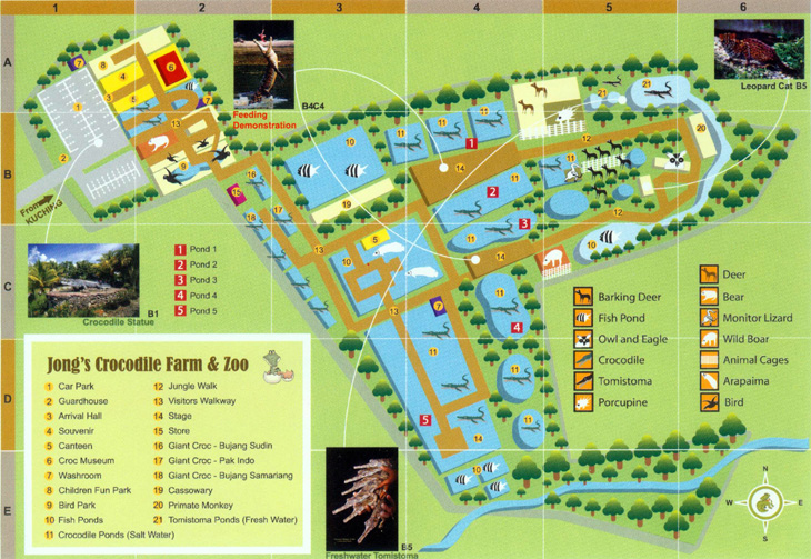 Map of Jong's Crocodile Farm