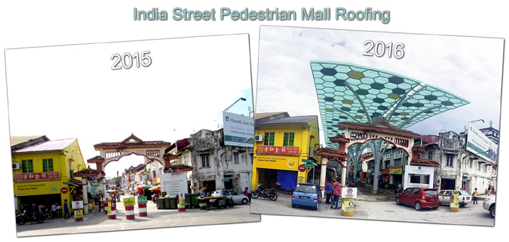 India Street Pedestrian Mall Roofing