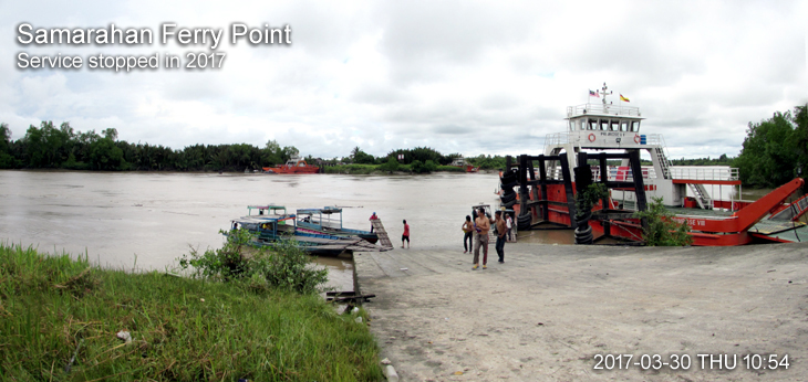 Samarahan Ferry Point (Service stopped in 2017 and replaced by road via Sadong Bridge)