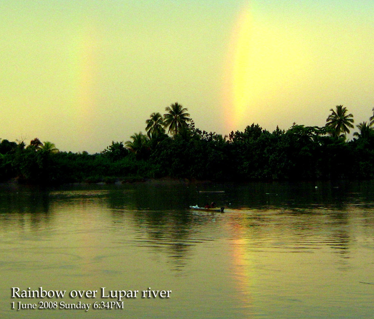 Rainbow over Lupar river 