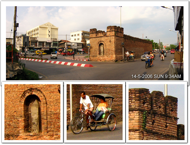 Part of the old city wall of Chiang Mai