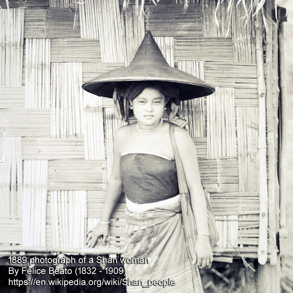 1889 photograph of a Shan woman