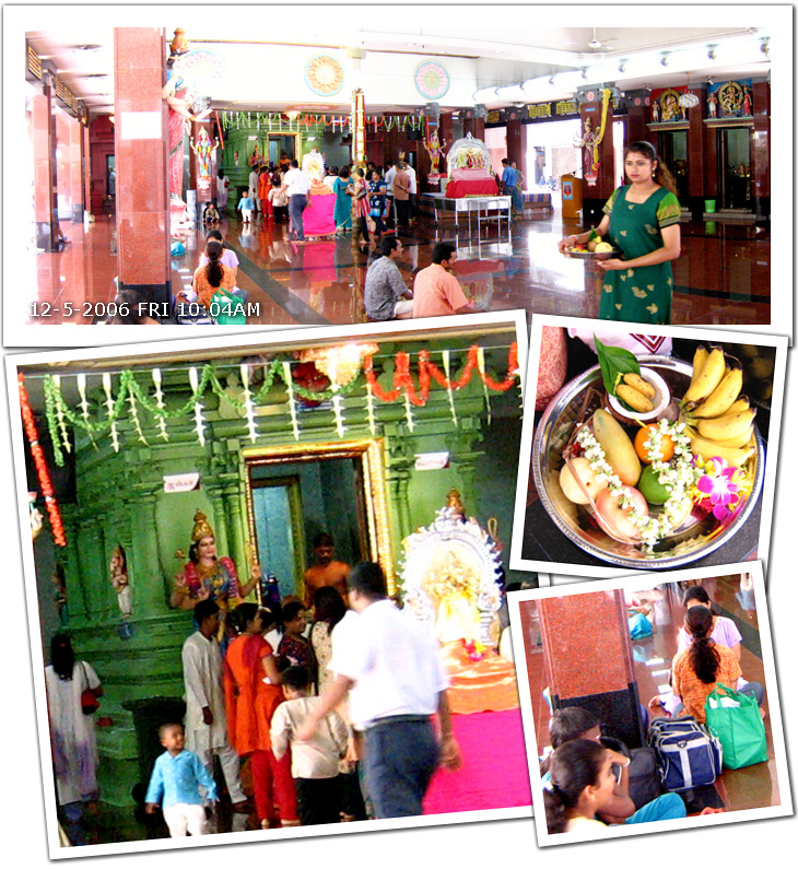 Main Prayer Hall and Main shrine (Garbagraham) of  Sri Maha Mariammman Temple
