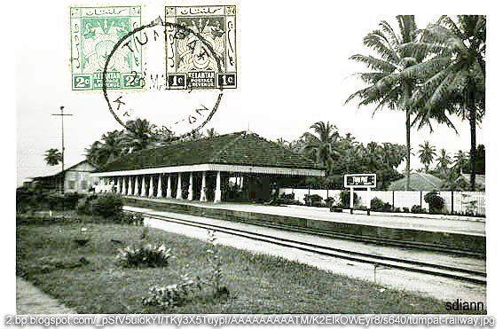 Tumpat Railway Station in postcard of 1930s