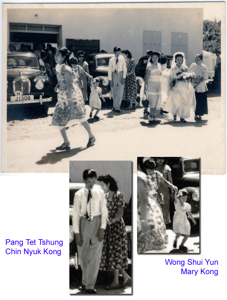 �Arrival of bride Liew Soon Tshing at Jesselton Railway Station, 8 November 1952, welcomed by members of the Wong and Phang families.�