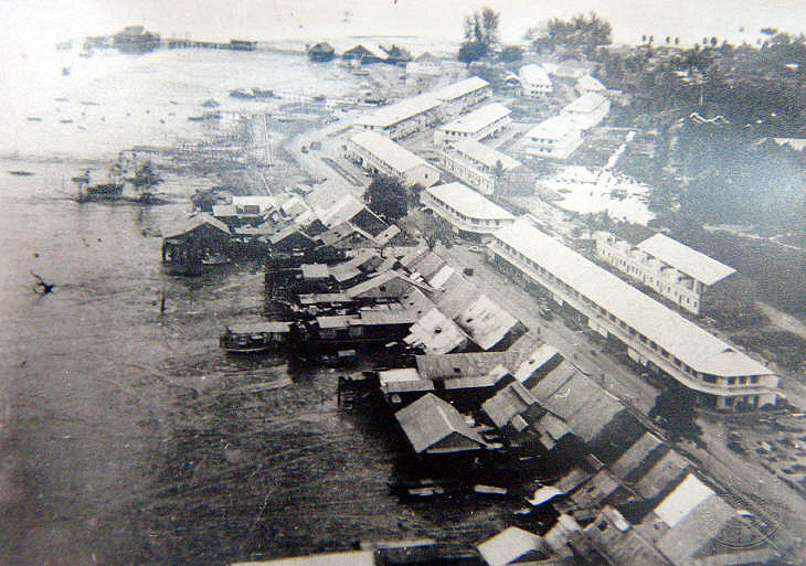 1955 Aerial View of Tawau Town