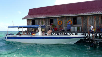 Revamped dive center of Uncle Chang's Lodge in Mabul Island