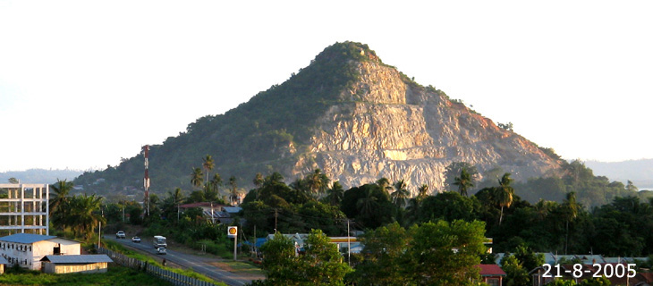 Bukit Kukusan Hill as viewed from North from Tawau Sport Complex in 2005