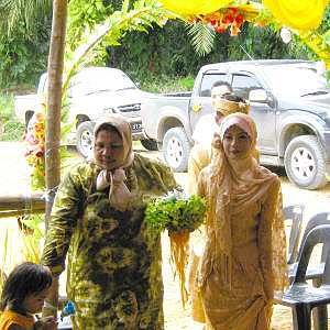 A Wedding Ceremony in an oil palm plantation in Malaysia