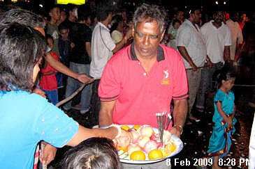 Give out bottled water